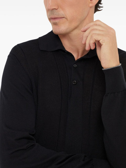 knitted polo T-shirt